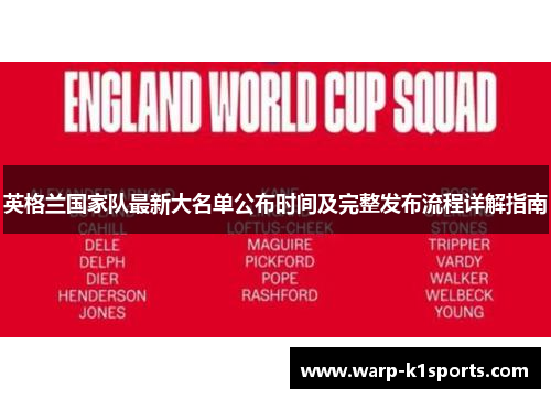 英格兰国家队最新大名单公布时间及完整发布流程详解指南